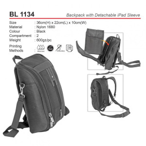BL 1134 Backpack with Detachable iPad Sleeve