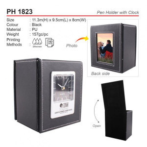 PH 1823 Pen Holder with Clock