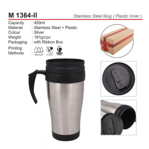 M 1364-II Stainless Steel Mug (Plastic Inner)