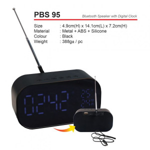 PBS 95 Bluetooth Speaker with Digital Clock