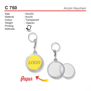 C 750 Acrylic Keychain