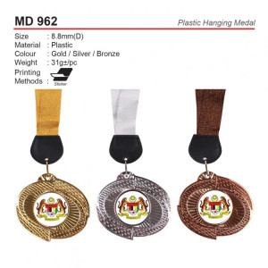MD 962 Plastic Hanging Medal
