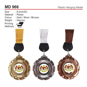 MD 966 Plastic Hanging Medal