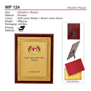 WP 124 Wooden Plaque