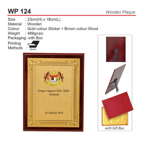 WP 124 Wooden Plaque