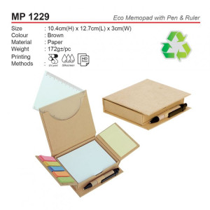 MP 1229 Eco Memopad With Pen & Ruler