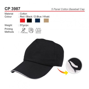 CP 3987 6 Panel Cotton Baseball Cap