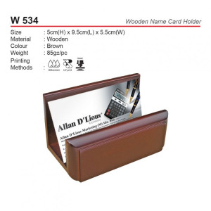 W 534 Wooden Name Card Holder