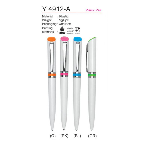 Y 4912-A Plastic Pen