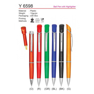 Y 6598 Ball Pen with Highlighter