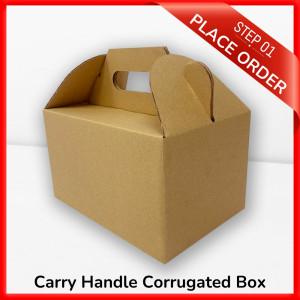 Carry Handle Corrugated Box - 3D - Order