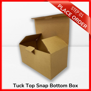 Tuck Top Snap Bottom Box - 3D - Order