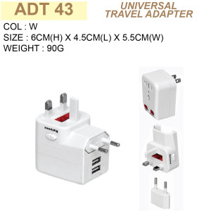 ADT 43 UNIVERSAL TRAVEL ADAPTER