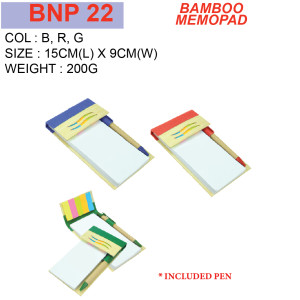 BNP 22 BAMBOO MEMOPAD