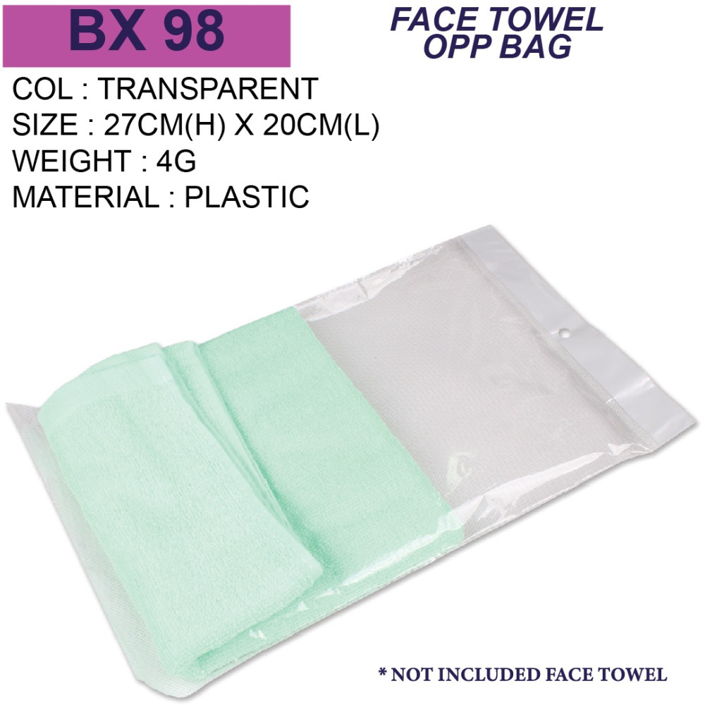 BX 98 FACE TOWEL OPP BAG BX 98 FACE TOWEL OPP BAG